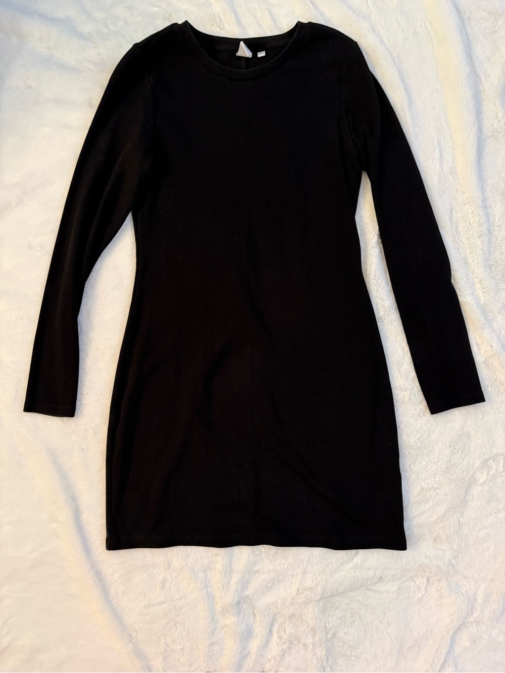 Aritzia TNA home stretch crew long sleeve dress XL - black